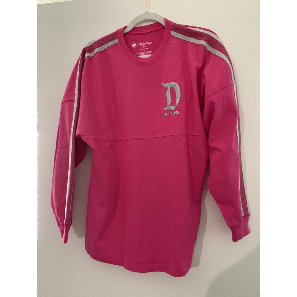 Disney Parks Disneyland Resort Spirit Jersey Adult Small Pink Sparkles NWOT